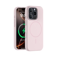 iShield [Ultra MagSafe] Liquid Silicon Snap Case with Capture Button, iPhone 16 Pro-Pink