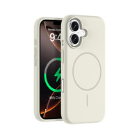 iShield [Ultra MagSafe] Liquid Silicon Snap Case with Capture Button, iPhone 16-White