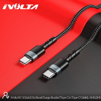 Bundle of 3 - iVolta [RC-102a) 60W  BoostCharge 1m Braided Type-C to Type-C Cable