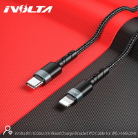 Bundle of 3 - iVolta [RC-1021] 20W BoostCharge 1m Braided Type-C to Lightning Cable