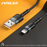 Bundle of 3 - iVolta [RC-100i] 2.4A BoostCharge 1m Braided USB to Lightning Cable